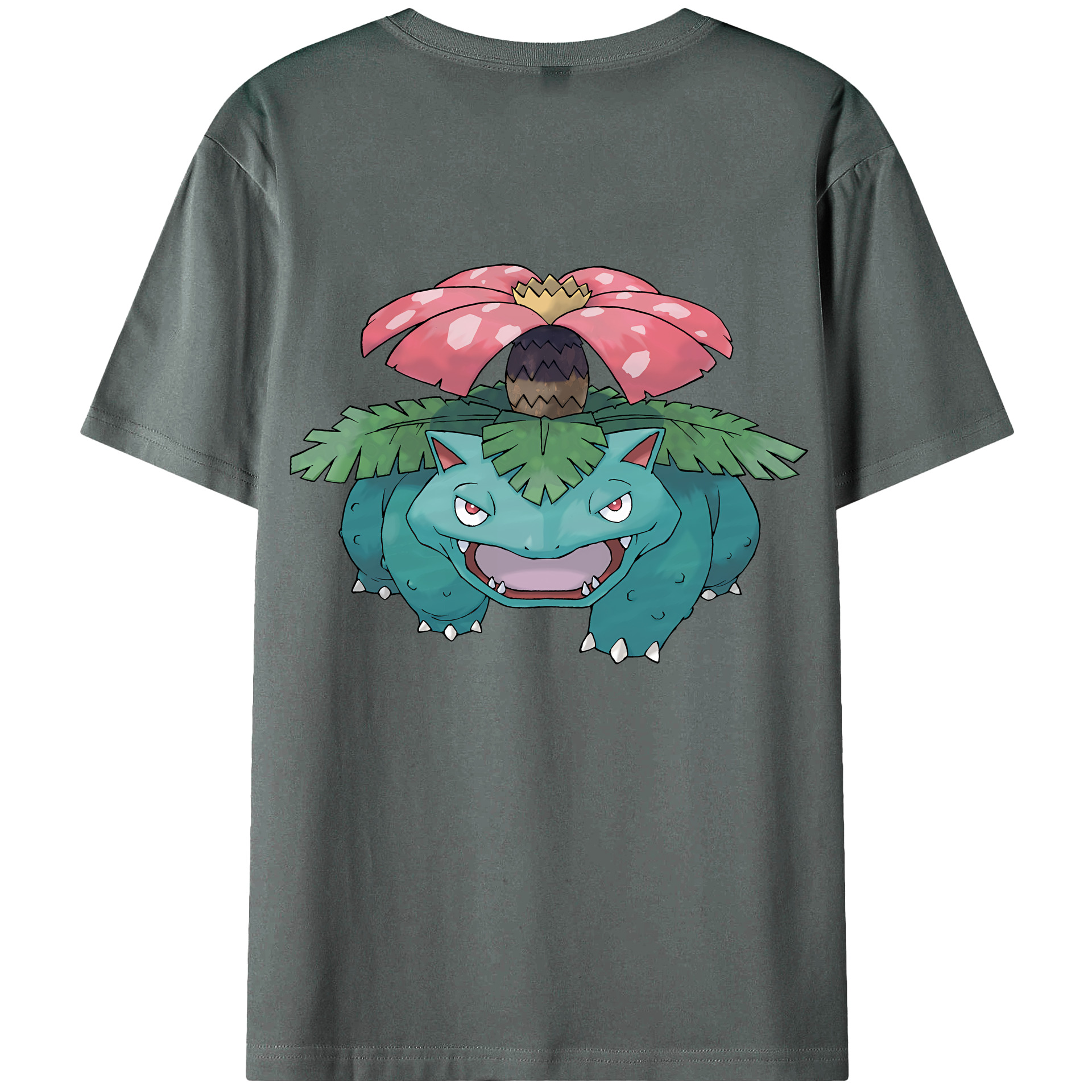 （画像用） ポケットモンスター Pokémon 綿100％ メンズ半袖Tシャツ（バックプリント） 通気性